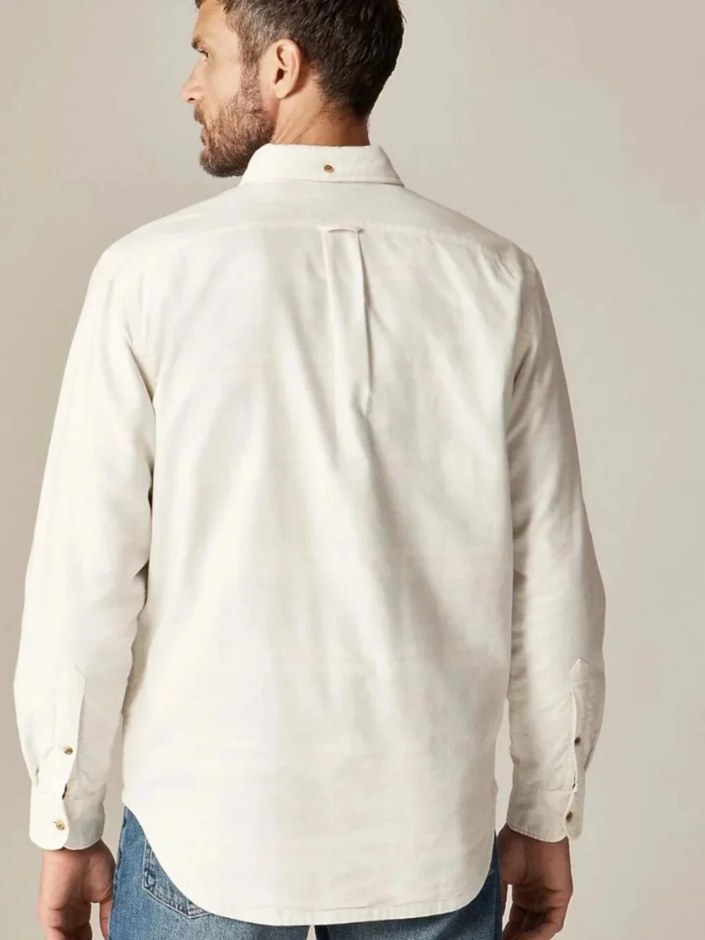 J. Crew Double-faced brushed cotton oxford overshirt - Ivory